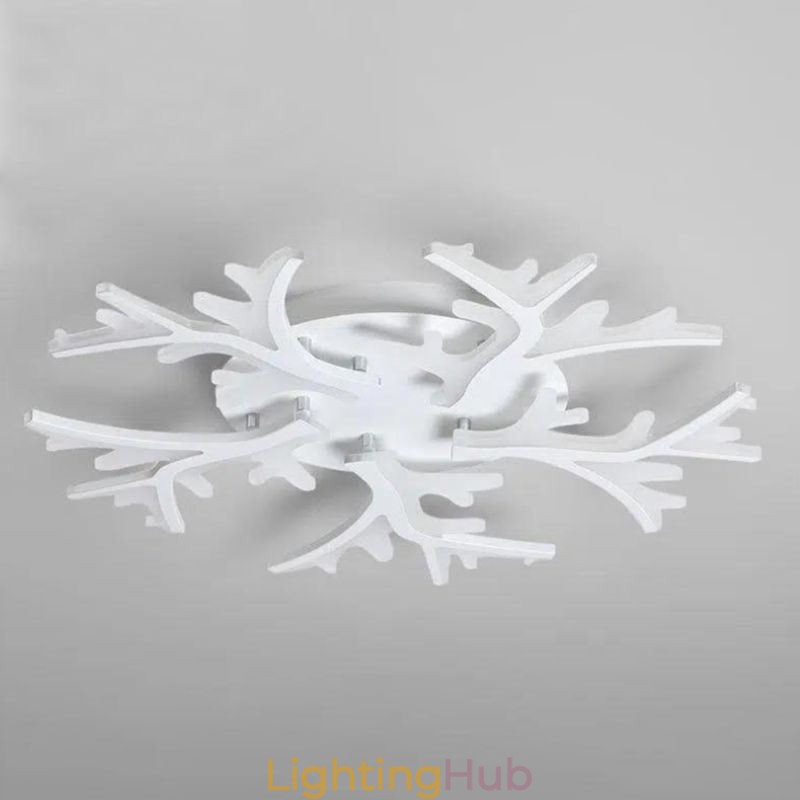 Flush Mount Modern Minimalist Antler Ceiling Light