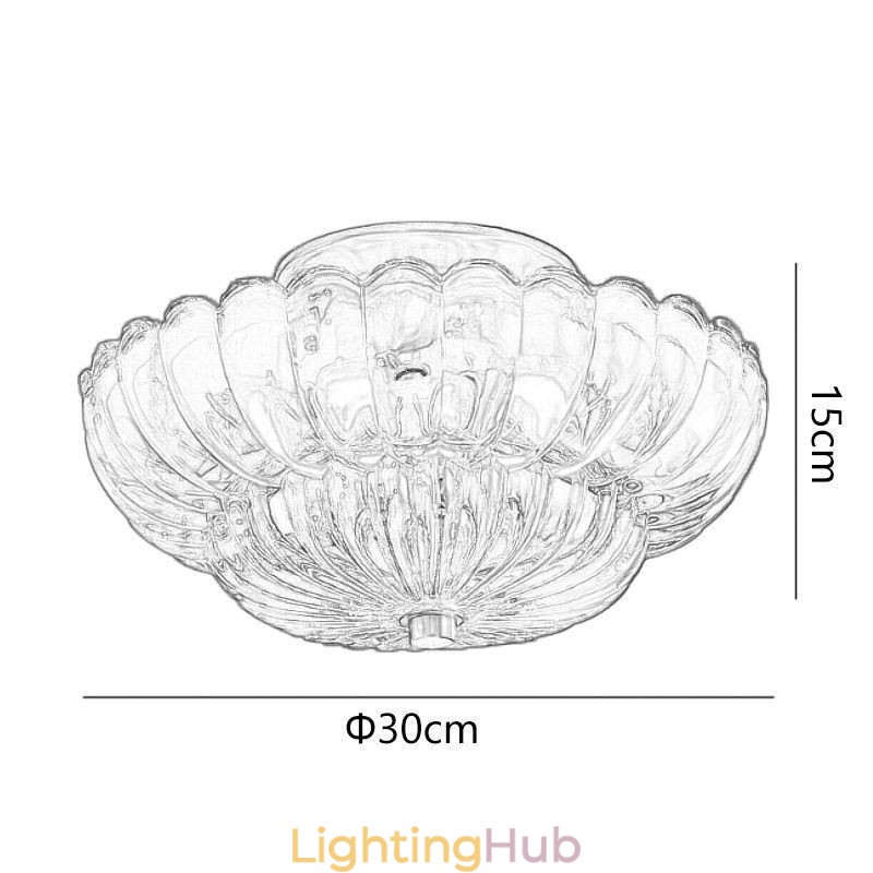 Modern Flush Mount Lotus Base Ceiling Light