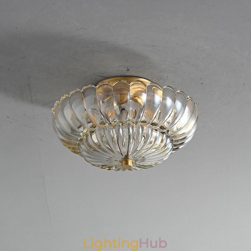Modern Flush Mount Lotus Base Ceiling Light