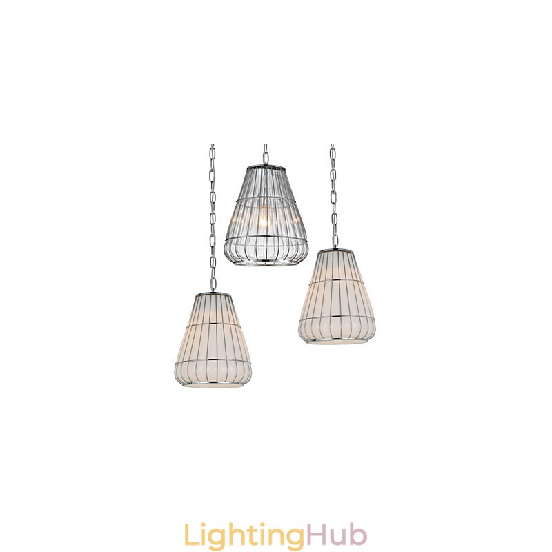 Modern Contemporary Chrome Glass Chandelier