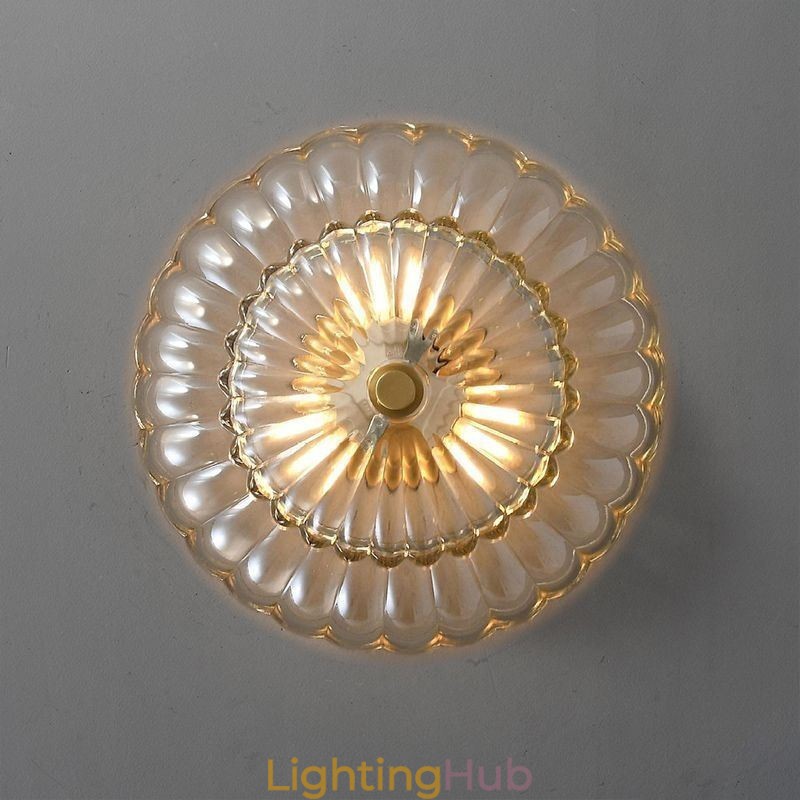 Modern Flush Mount Lotus Base Ceiling Light