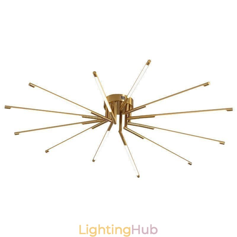 Simple Flush Mount Fireworks Ceiling Light