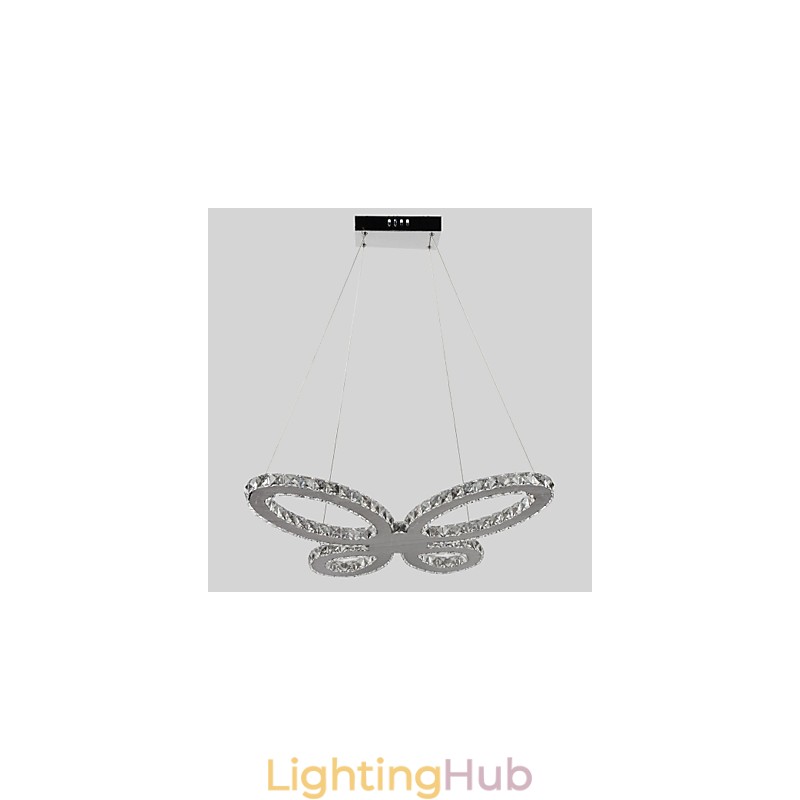 Modern Contemporary Chrome Metal Chandelier