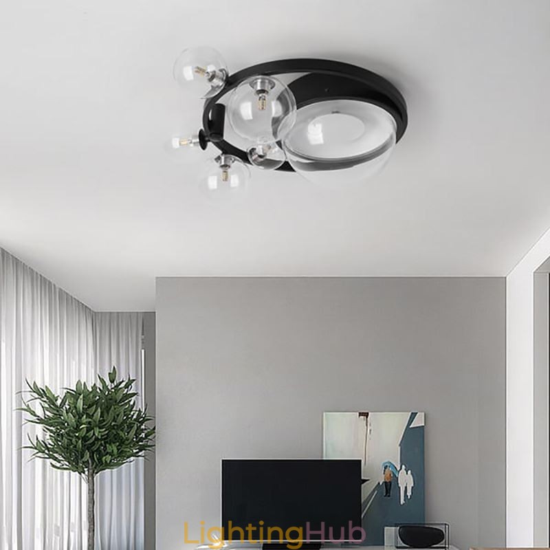 Flush Mount Modern Minimalist Decorative Glass Ceiling Light