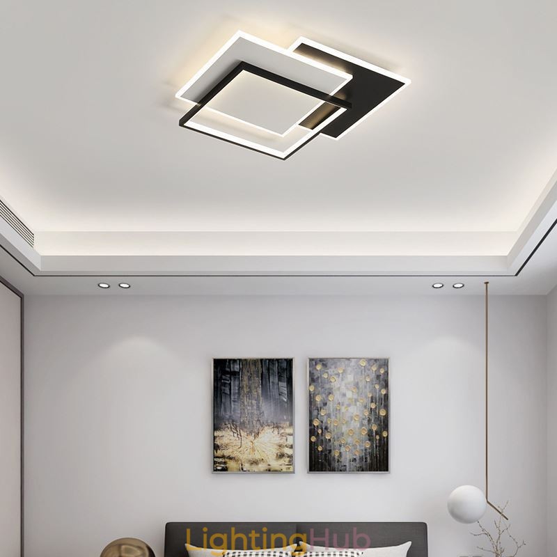 Flush Mount Minimalist Acrylic Square Ceiling Light 40 50cm