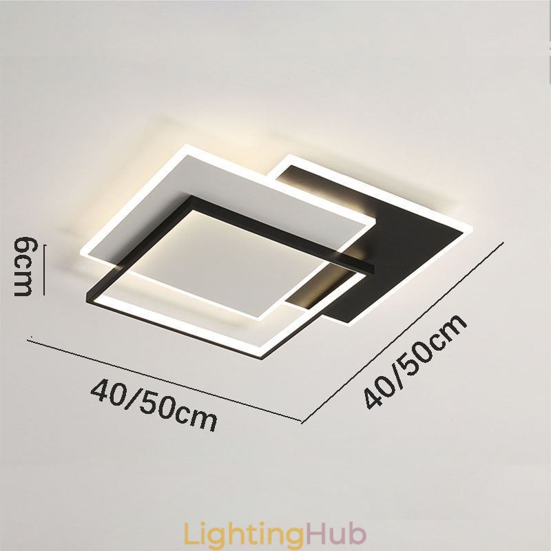 Flush Mount Minimalist Acrylic Square Ceiling Light 40 50cm