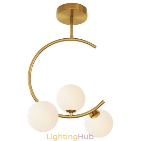 Modern And Simple Flush Mount Three Head Milky White Glass Ceiling Light G9 5W Modern And Simple Flush Mount Three Head Milky White Glass Ceiling Light G9 5W