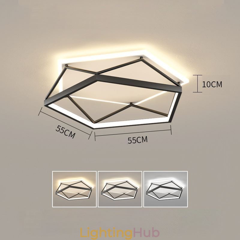 Flush Mount Hollow Three dimensional Ceiling Light 55cm