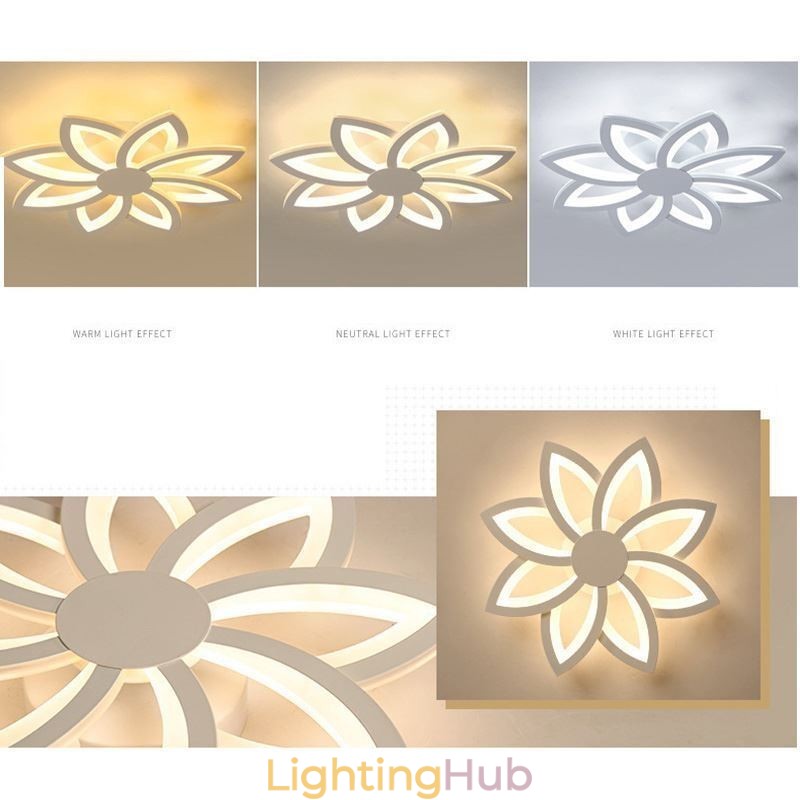 Flush Mount Eye catching Acrylic Flower Ceiling Light 55cm