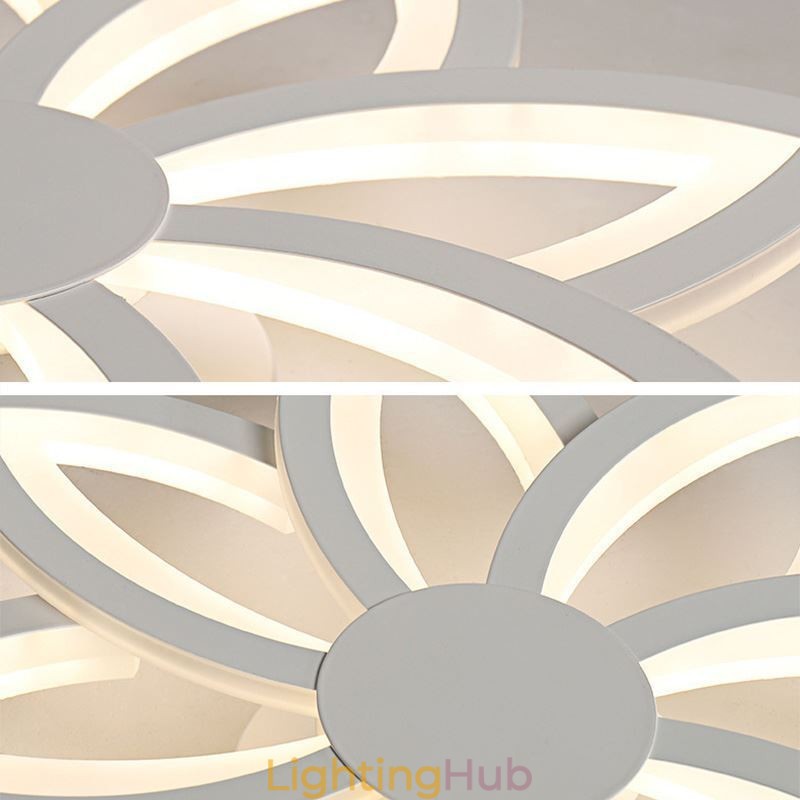 Flush Mount Eye catching Acrylic Flower Ceiling Light 55cm