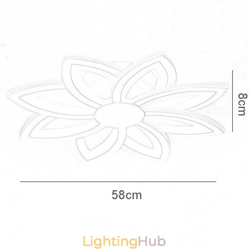 Flush Mount Eye catching Acrylic Flower Ceiling Light 55cm