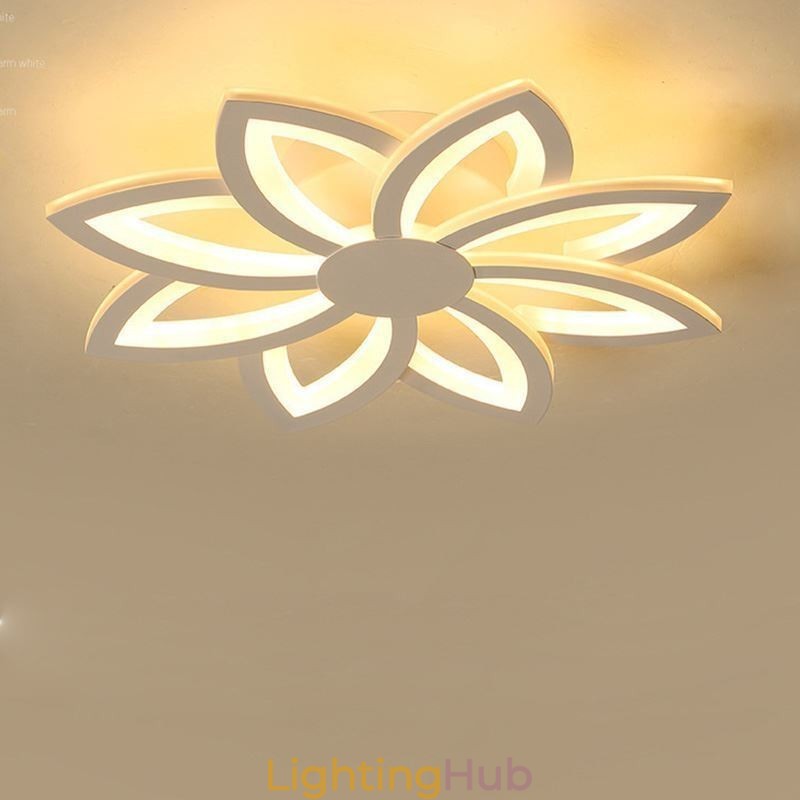 Flush Mount Eye catching Acrylic Flower Ceiling Light 55cm