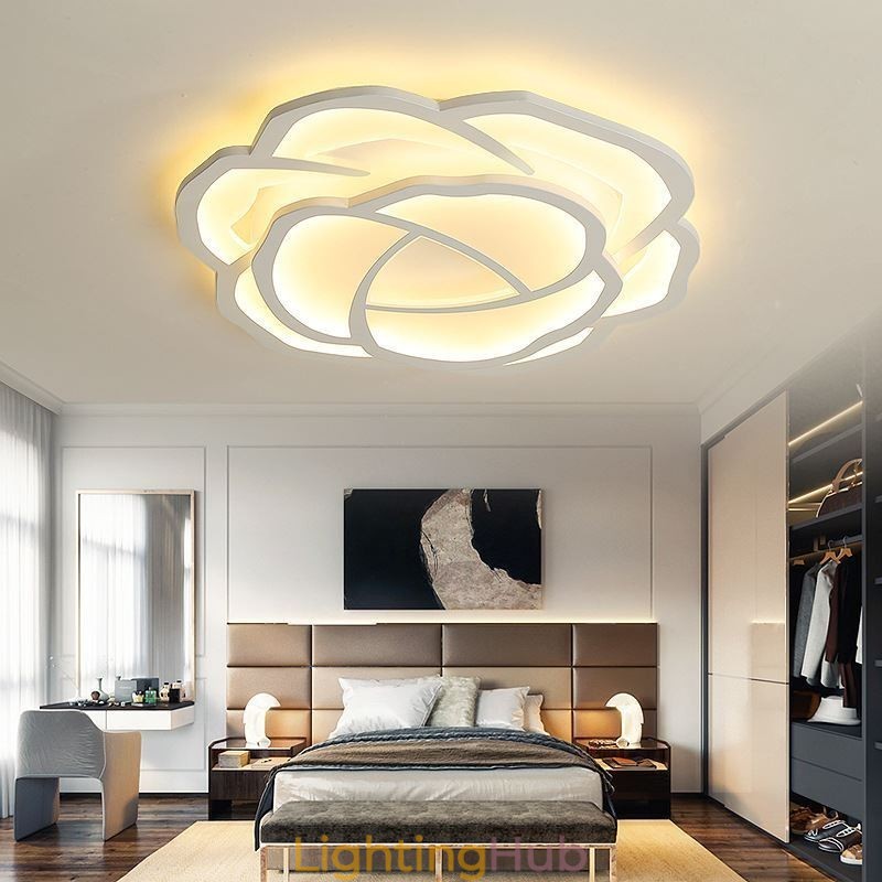 Flush Mount Modern Simple Rose Acrylic Ceiling Light 52cm