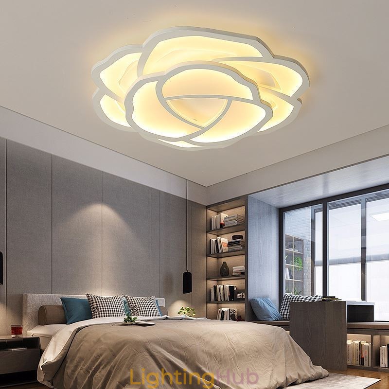 Flush Mount Modern Simple Rose Acrylic Ceiling Light 52cm