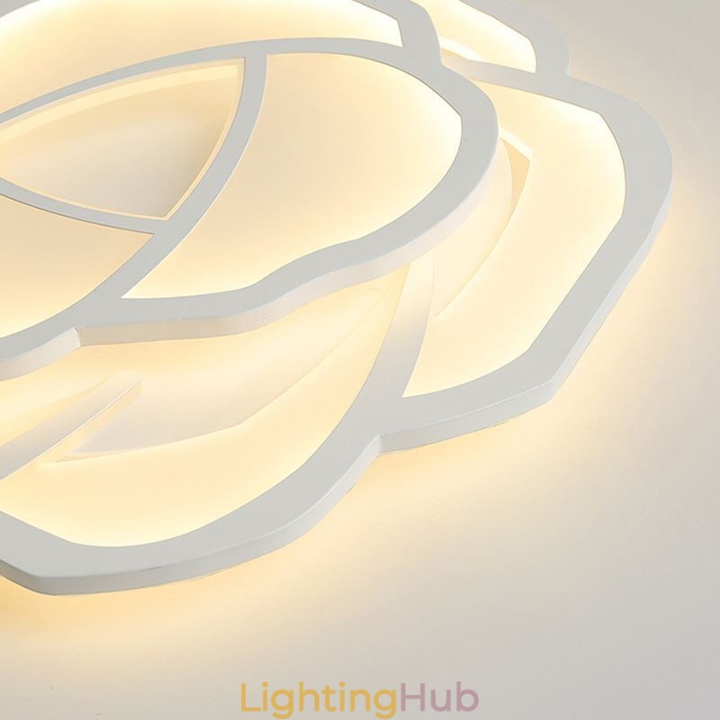 Flush Mount Modern Simple Rose Acrylic Ceiling Light 52cm