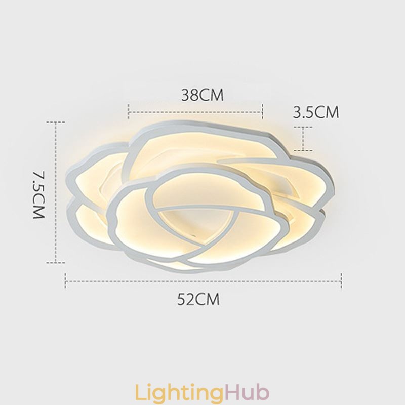 Flush Mount Modern Simple Rose Acrylic Ceiling Light 52cm