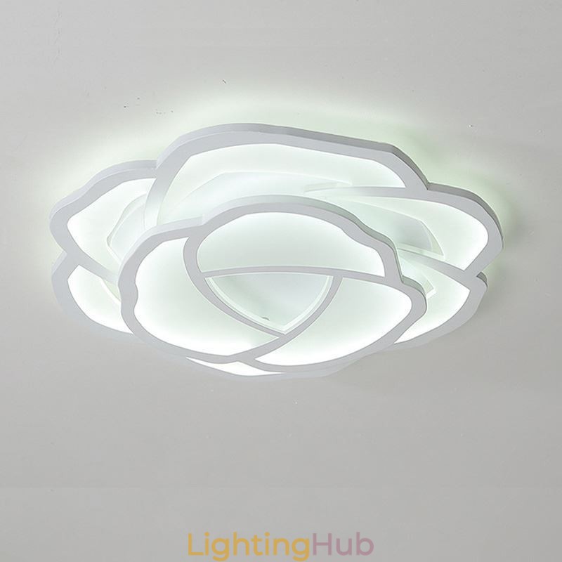 Flush Mount Modern Simple Rose Acrylic Ceiling Light 52cm