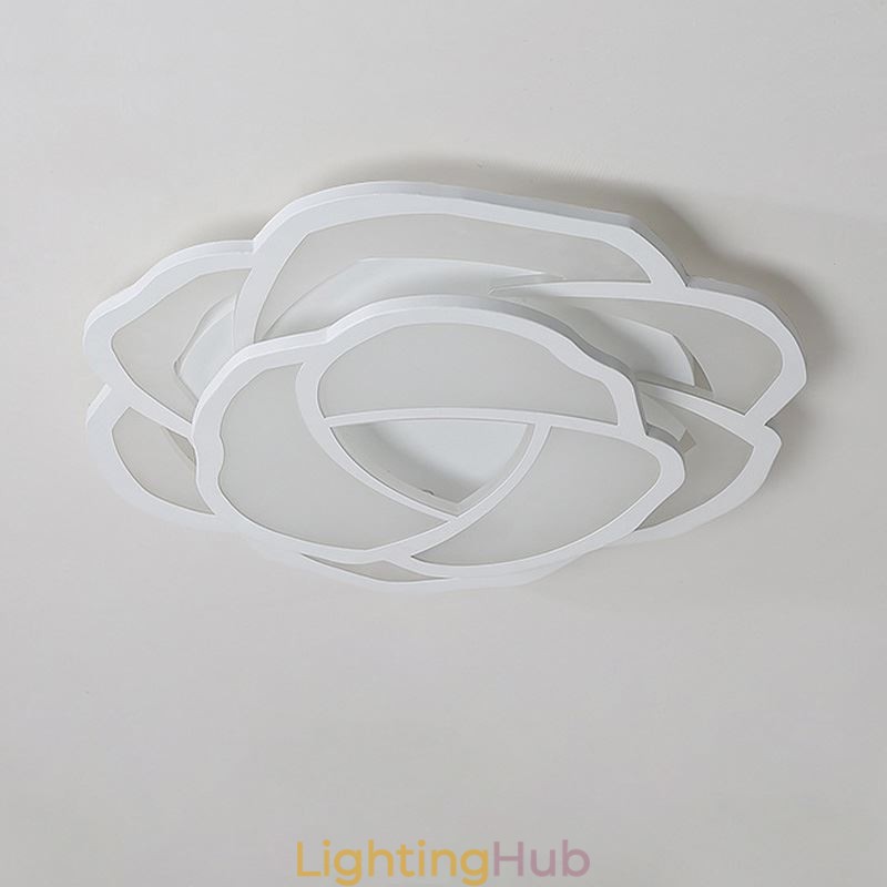 Flush Mount Modern Simple Rose Acrylic Ceiling Light 52cm