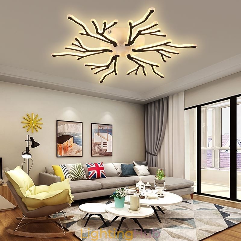 Flush Mount Acrylic Branch Ceiling Light