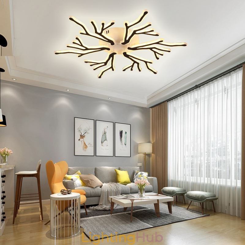 Flush Mount Acrylic Branch Ceiling Light