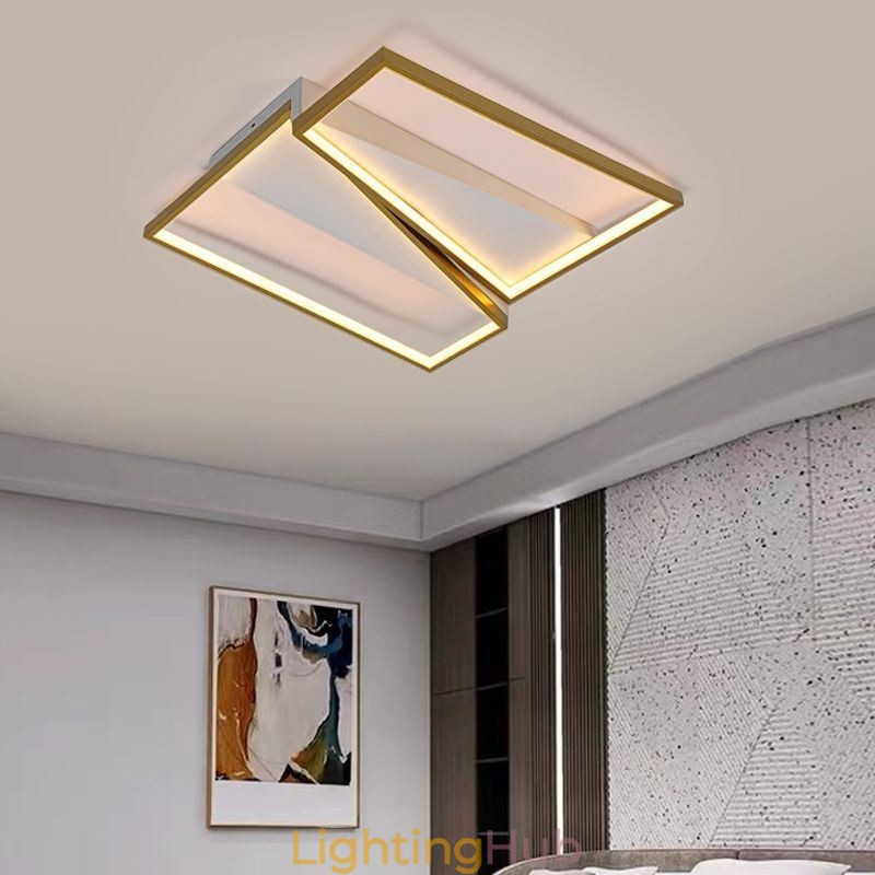 Flush Mount Minimalist Mosaic Trapezium Ceiling Light
