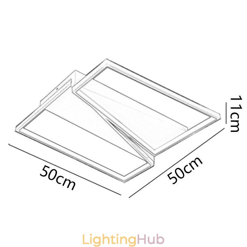 Flush Mount Minimalist Mosaic Trapezium Ceiling Light