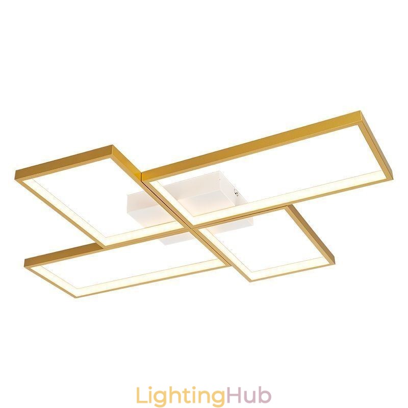 Flush Mount Mosaic Geometric Square Ceiling Light Fixture
