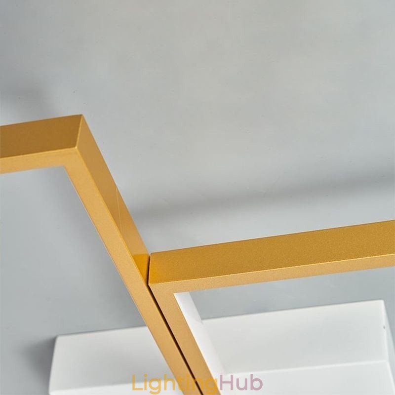 Flush Mount Mosaic Geometric Square Ceiling Light Fixture