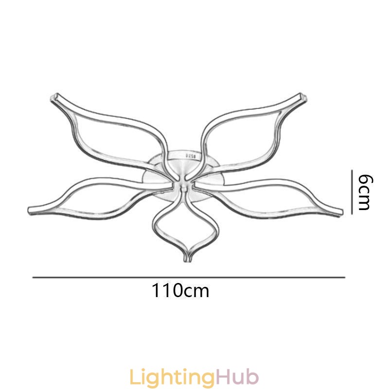 Flush Mount Minimalist Five Leaf Flower Ceiling Light