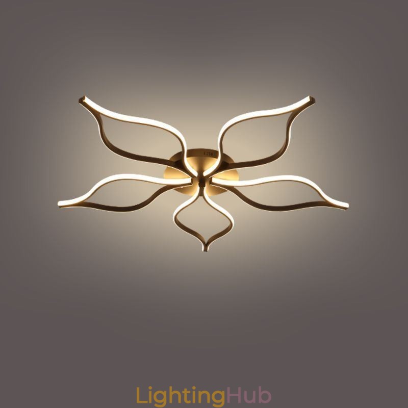 Flush Mount Minimalist Five Leaf Flower Ceiling Light