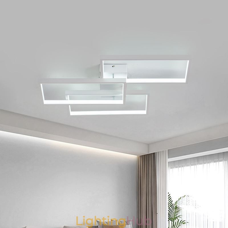 Flush Mount Acrylic Geometric Rectangular Ceiling Light