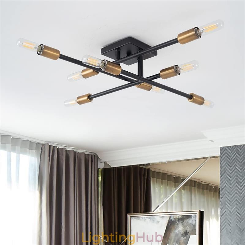 Country Retro Flush Mount American Industrial Style Decorative Ceiling Light