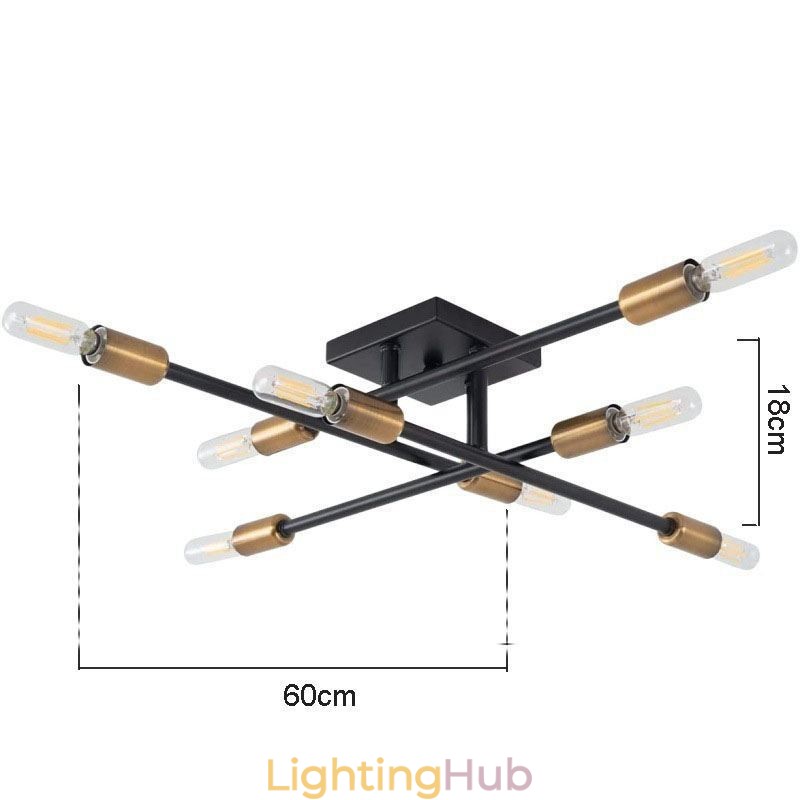 Country Retro Flush Mount American Industrial Style Decorative Ceiling Light