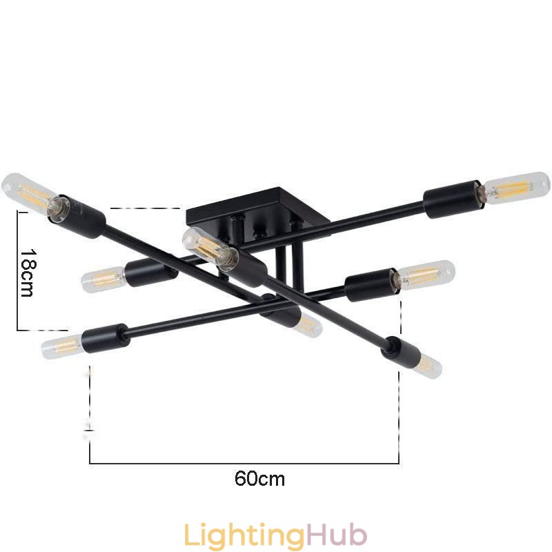 Country Retro Flush Mount American Industrial Style Decorative Ceiling Light
