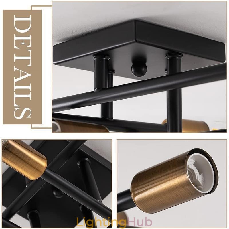 Country Retro Flush Mount American Industrial Style Decorative Ceiling Light