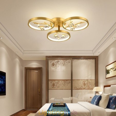 Flush Mount Copper Art Branch Plum Blossom Ceiling Light Flush Mount Copper Art Branch Plum Blossom Ceiling Light