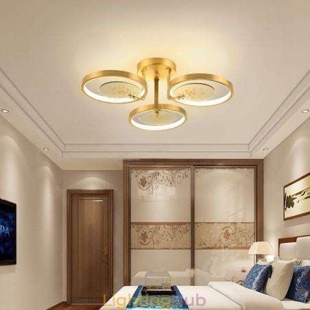 Flush Mount Acrylic Copper Art Printing Ceiling Light Flush Mount Acrylic Copper Art Printing Ceiling Light