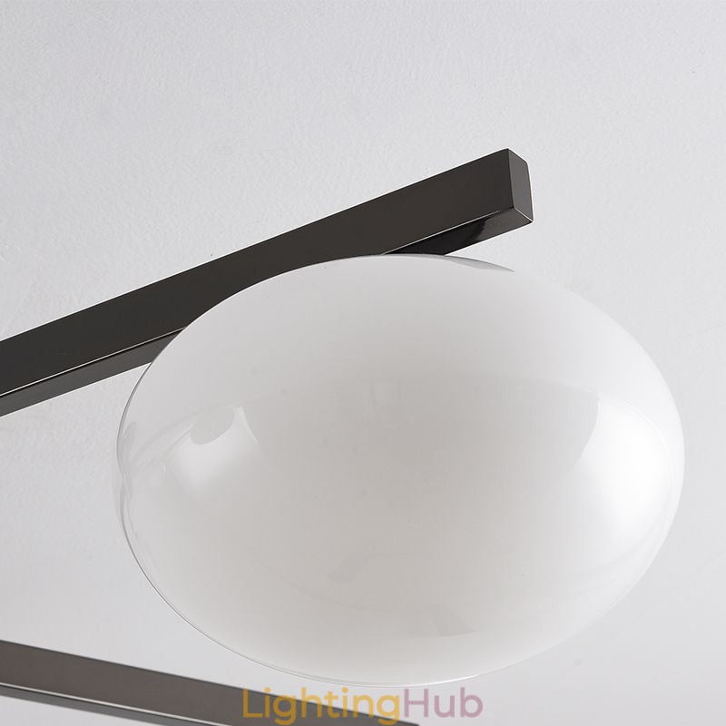 Nordic Glass Flush Mount Creative Wrought Iron Ceiling Light