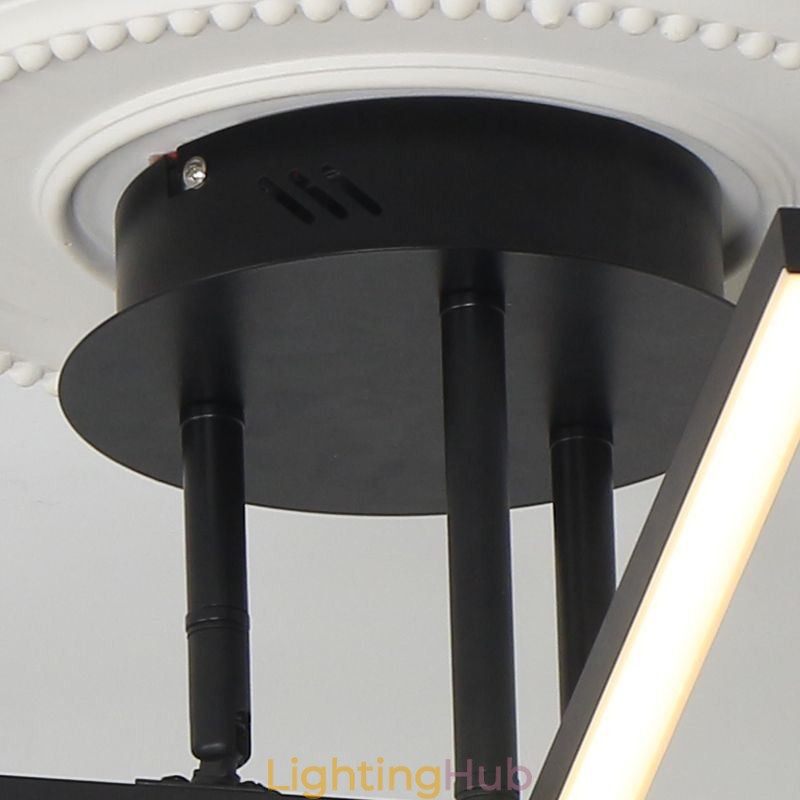 Modern Simple Flush Mount Aluminum Art Strip Ceiling Light
