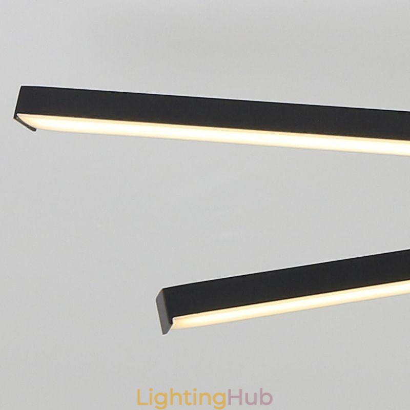 Modern Simple Flush Mount Aluminum Art Strip Ceiling Light