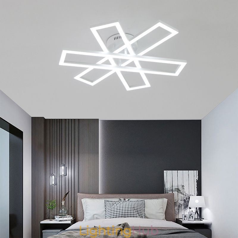 Minimalist Flush Mount Aluminum Art Windmill Ceiling Light