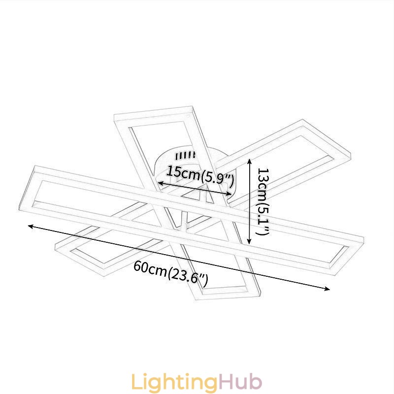 Minimalist Flush Mount Aluminum Art Windmill Ceiling Light
