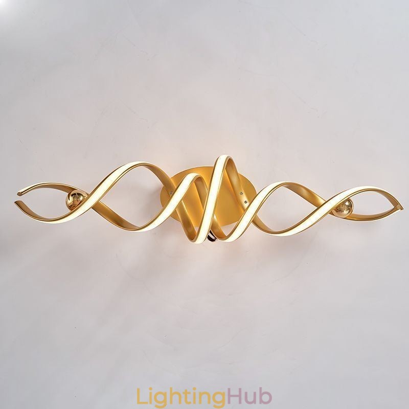 Modern Flush Mount Aluminum Art Spiral Ceiling Lamp Light