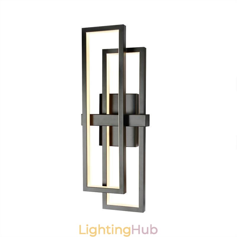 Minimalist Flush Mount Aluminum Art Geometric Square Ceiling Light