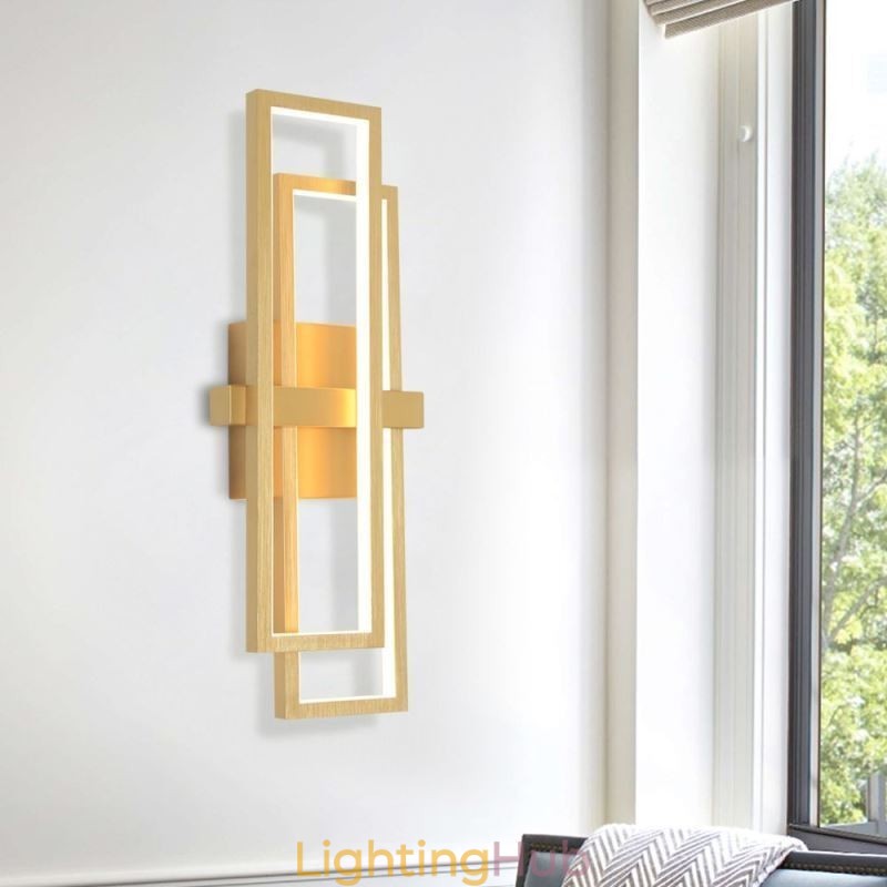 Minimalist Flush Mount Aluminum Art Geometric Square Ceiling Light