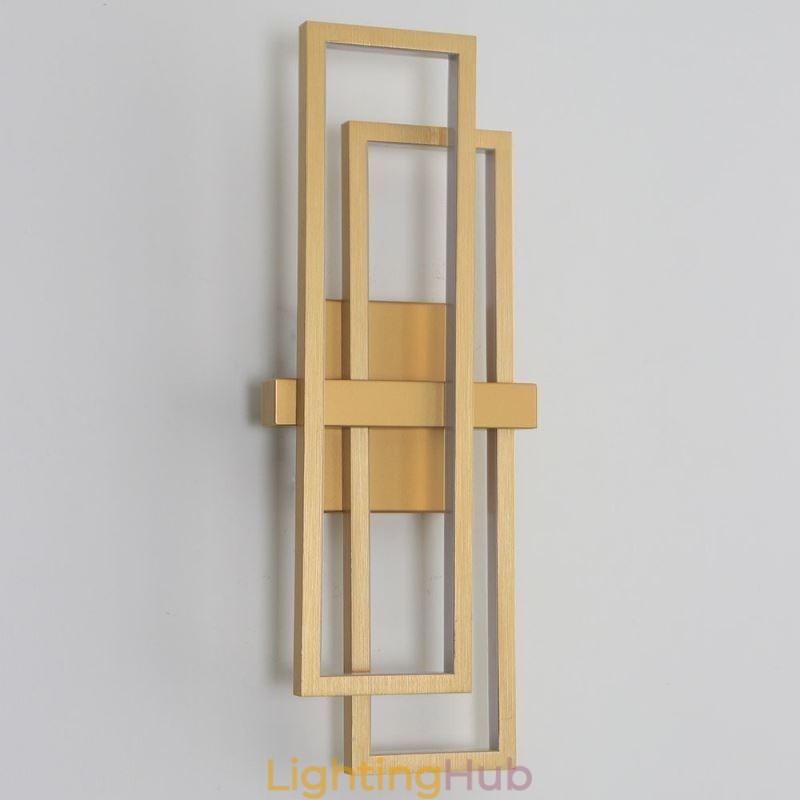 Minimalist Flush Mount Aluminum Art Geometric Square Ceiling Light