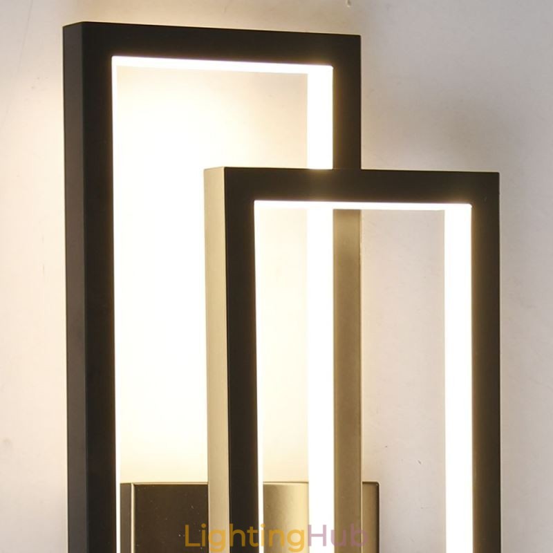 Minimalist Flush Mount Aluminum Art Geometric Square Ceiling Light