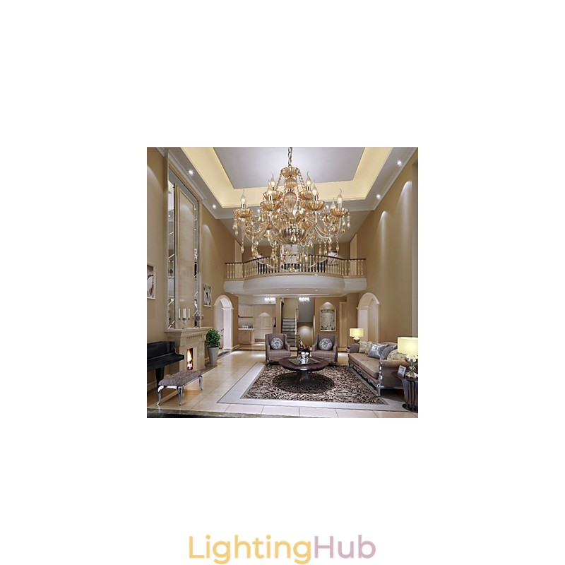 Chandelier Crystal Luxury Modern 2 Tiers Living 12 Lights