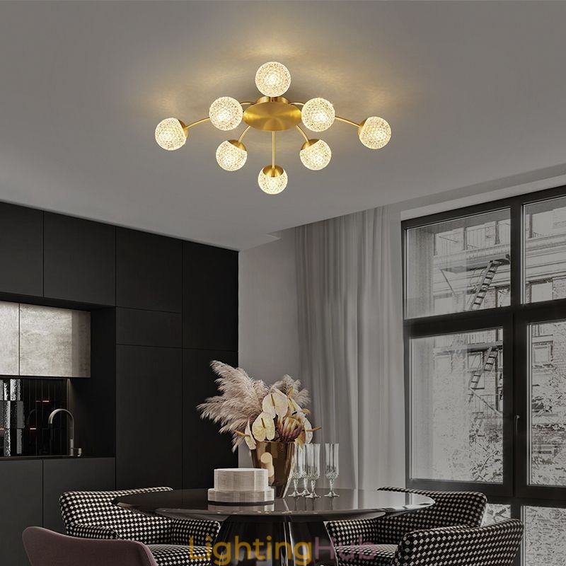 Modern Flush Mount Golden Ceiling Light Decorative Light Fixture