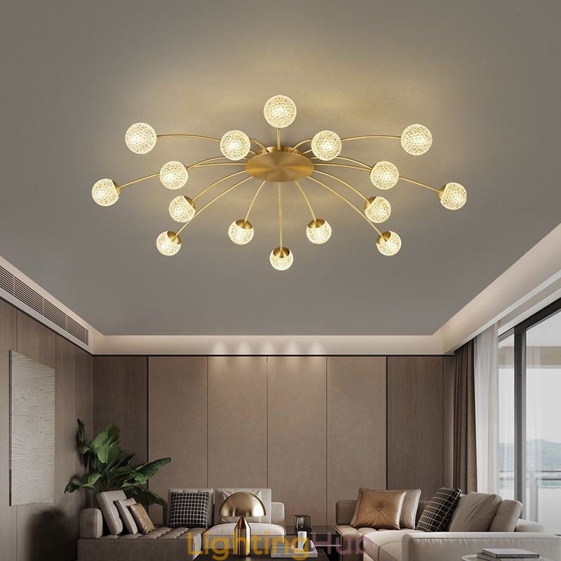 Modern Flush Mount Golden Ceiling Light Decorative Light Fixture